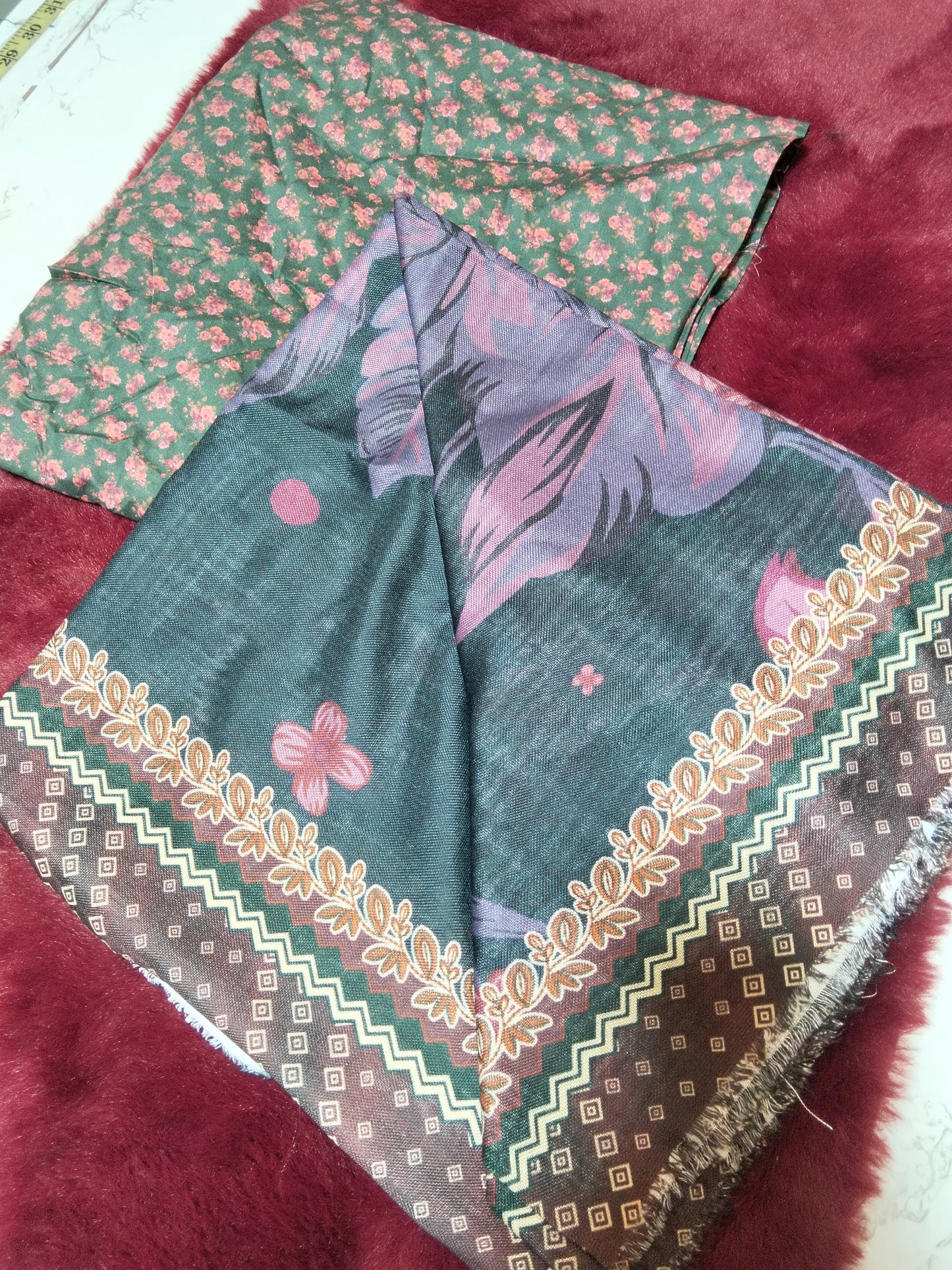 Sale Jazmine by baroque printed linen 3pc with printed wool shawl (winter)