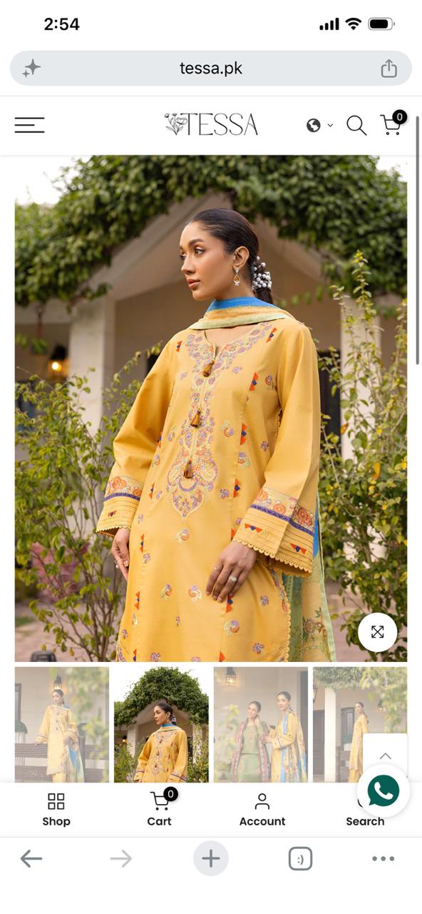 Tessa luxury formal stitched 3 pc