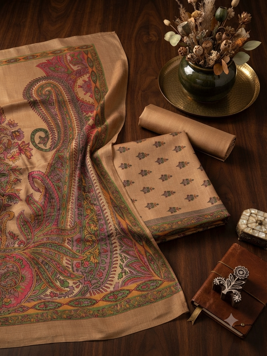 Pashmina printed winter 3 pc