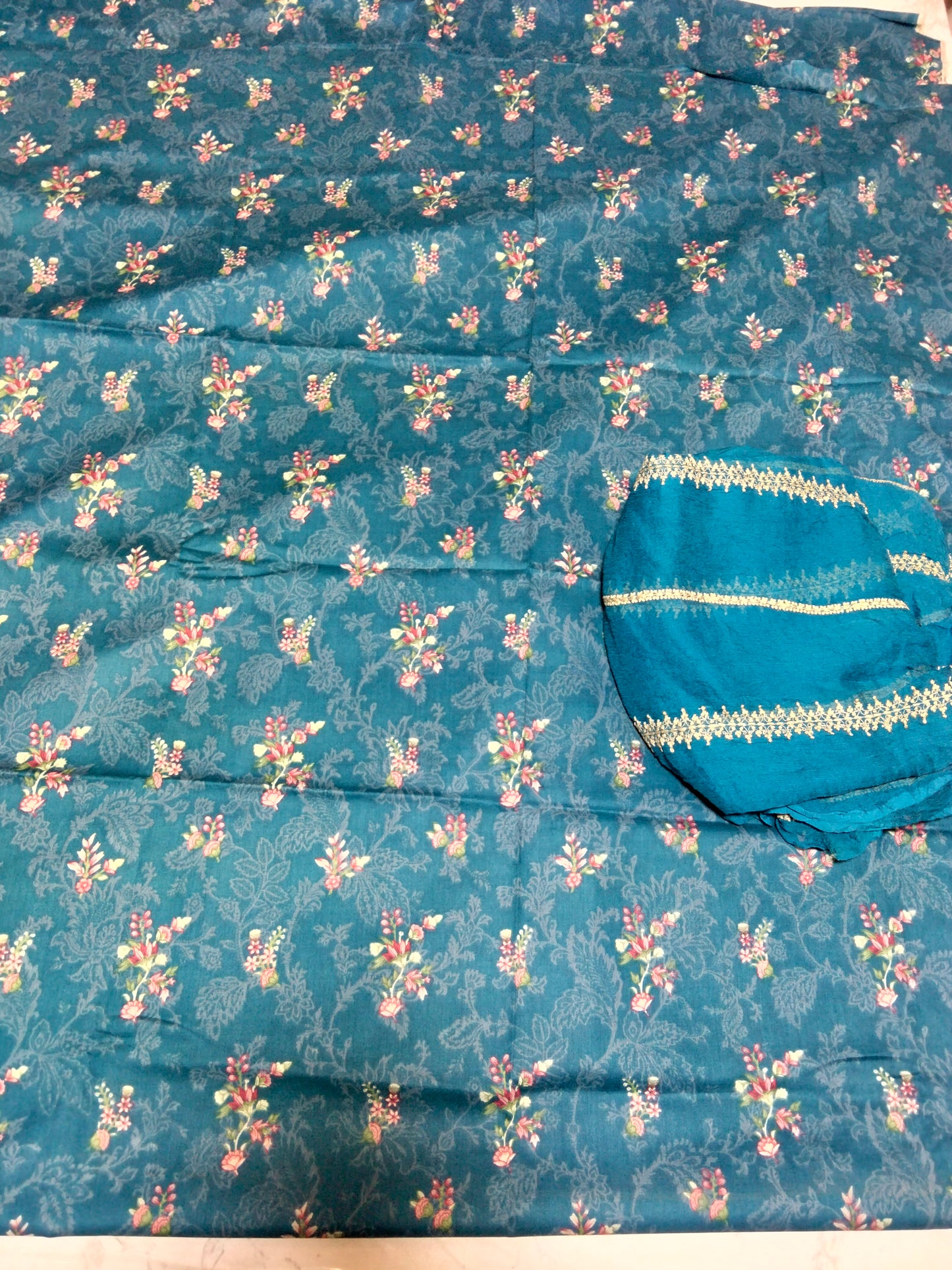 Sale beech tree printed lawn 2pc+breeze embroided pure chiffon dupatta