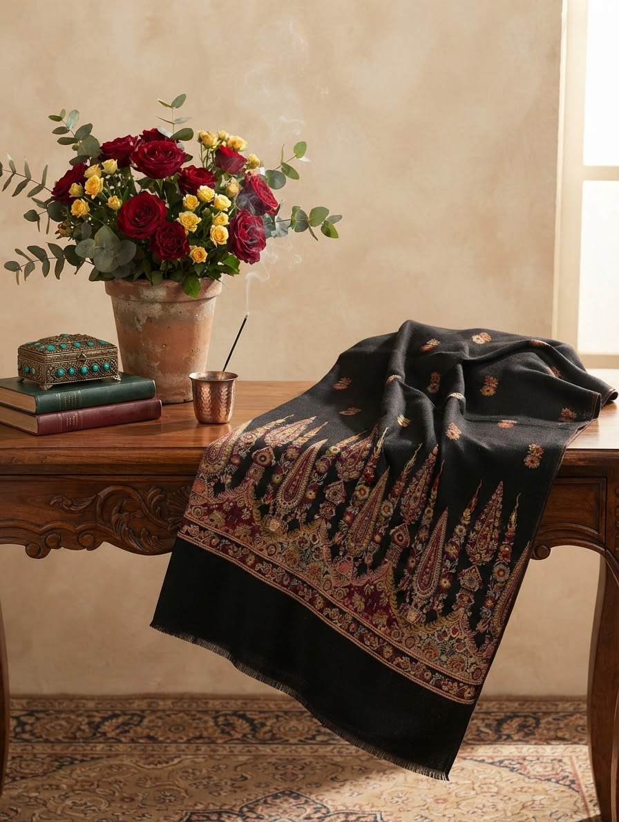 Winter Kani wool shawl