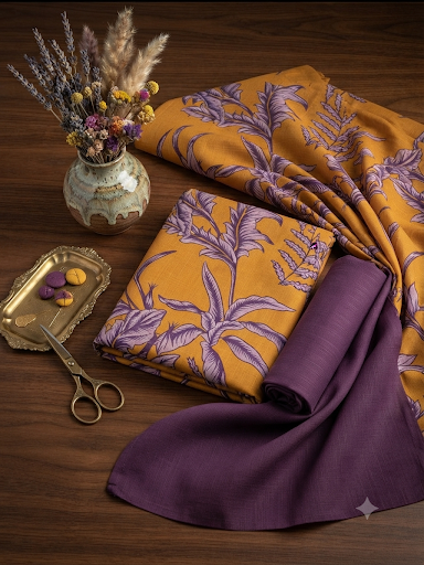 Sale printed khadar 2pc shirt and plain trouser