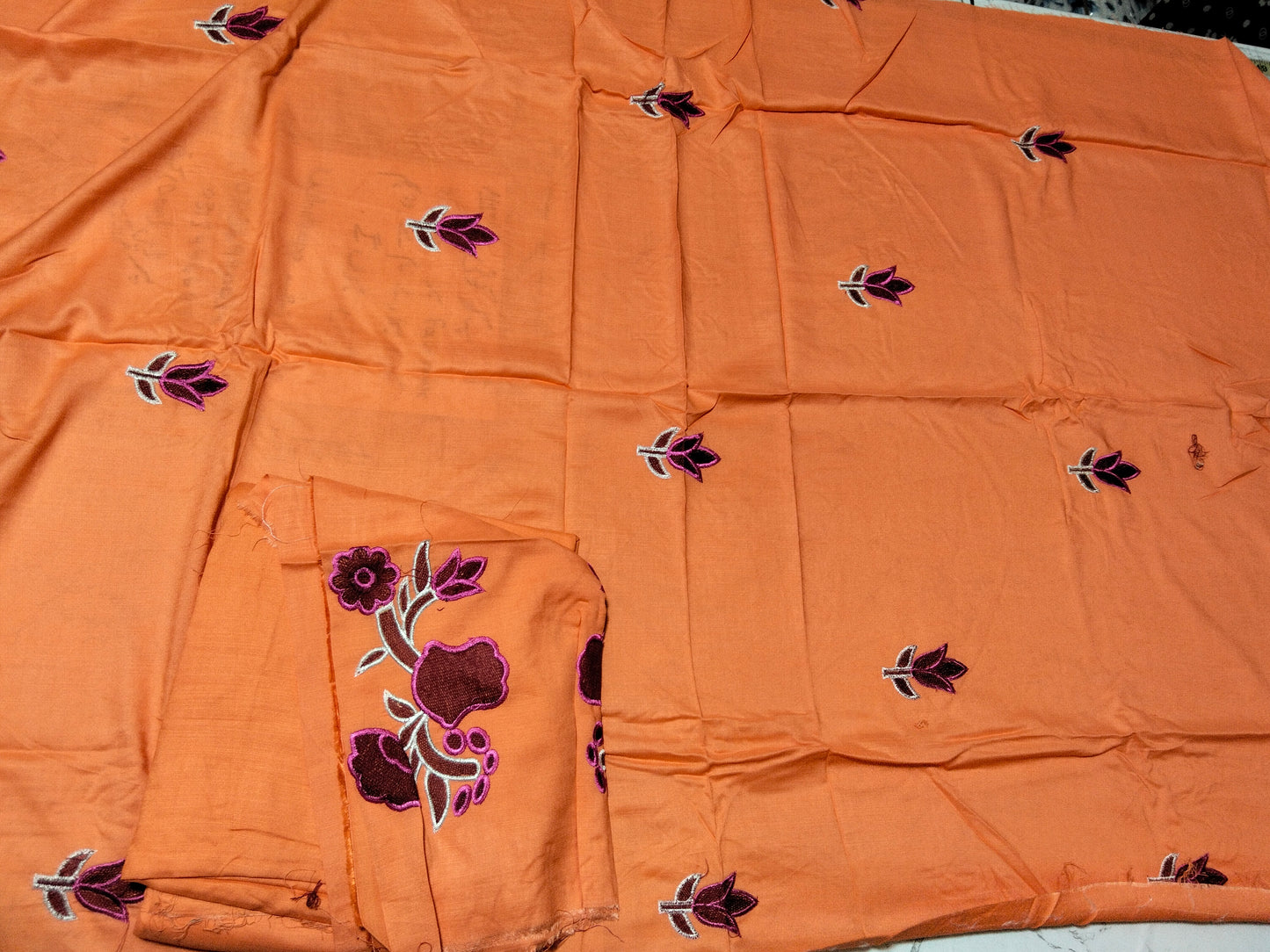 Sale linen 2pc embroided shirt and plain trouser