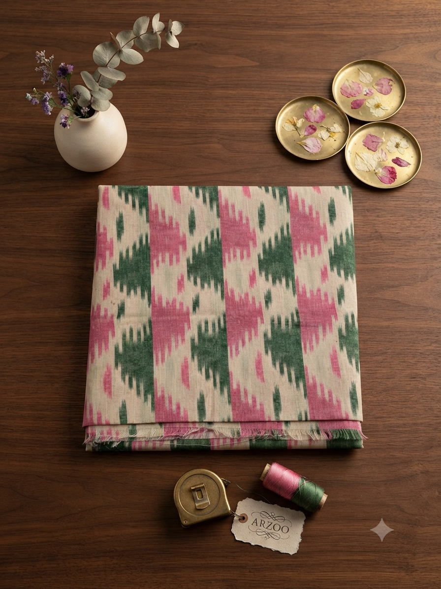 Sale Ethnic printed raw silk shirt fabric