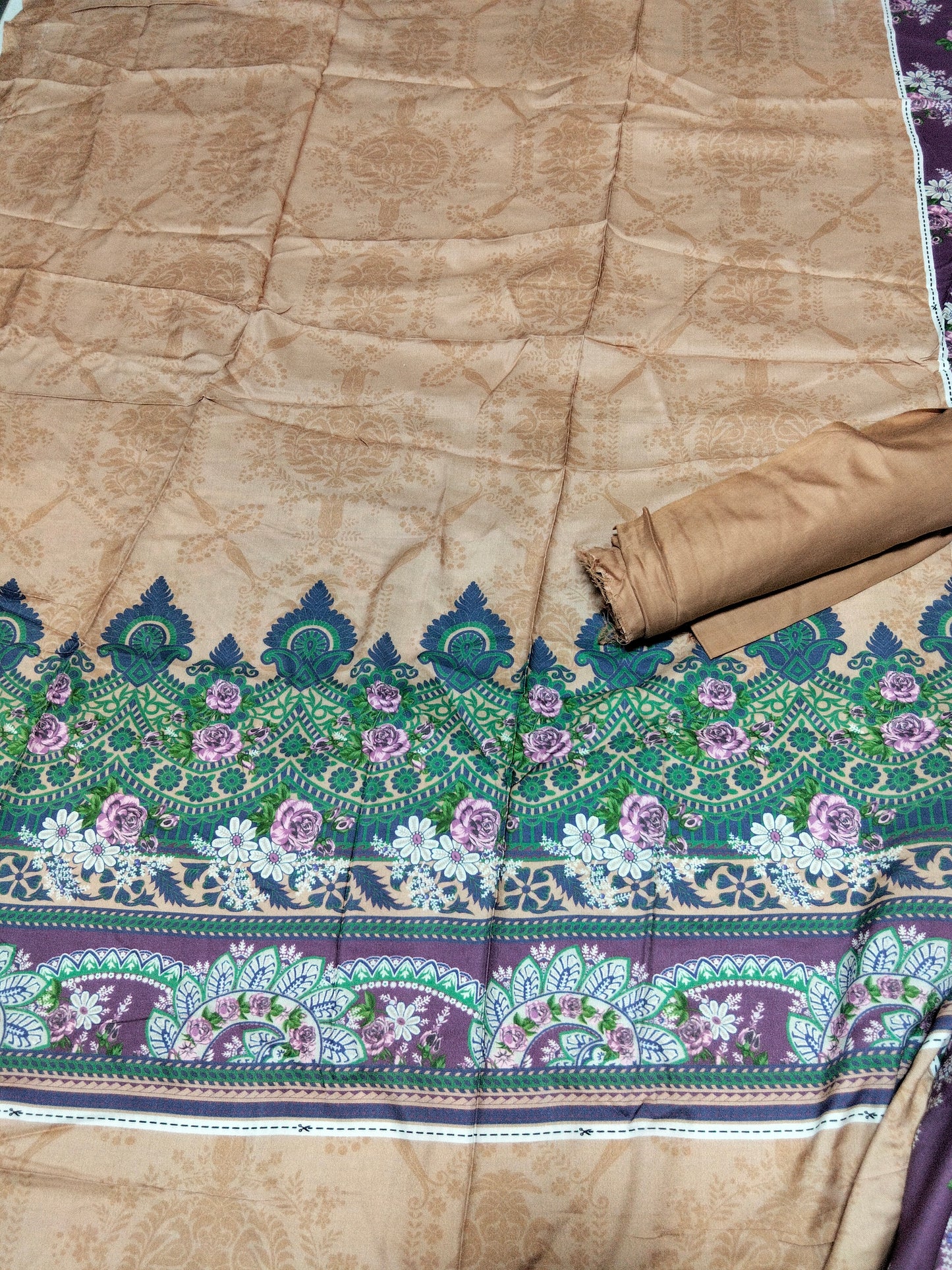 Sale printed linen 2pc shirt and dupatta