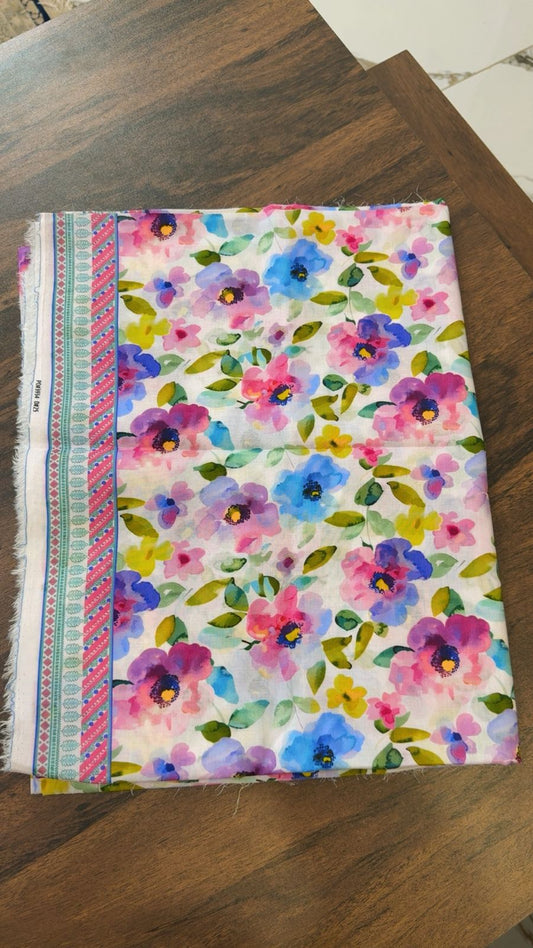 Allover premium printed lawn 2pc with said border
