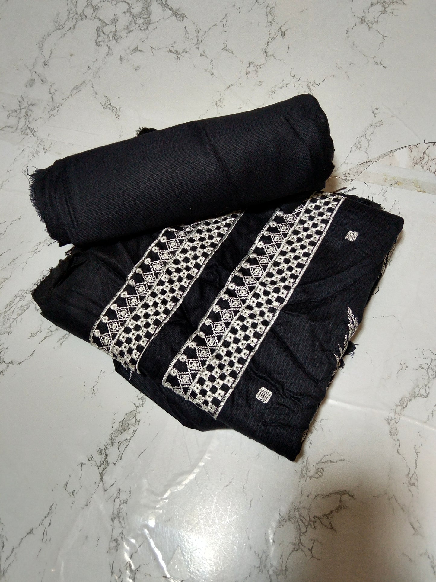 Sale embroided linen 2pc shirt and trouser