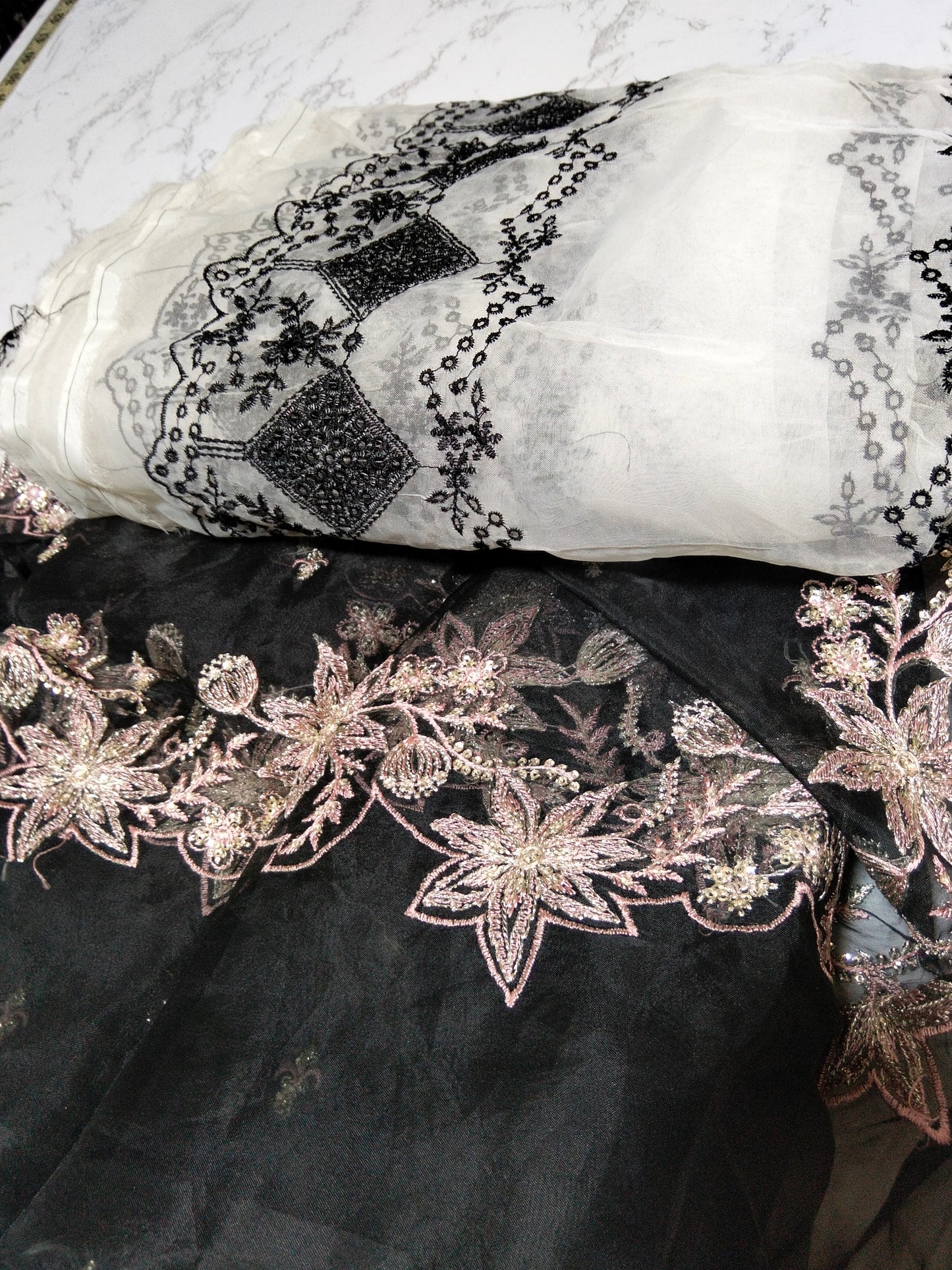 Sale 2 Baroque Luxury embroided dupatta deal Organza