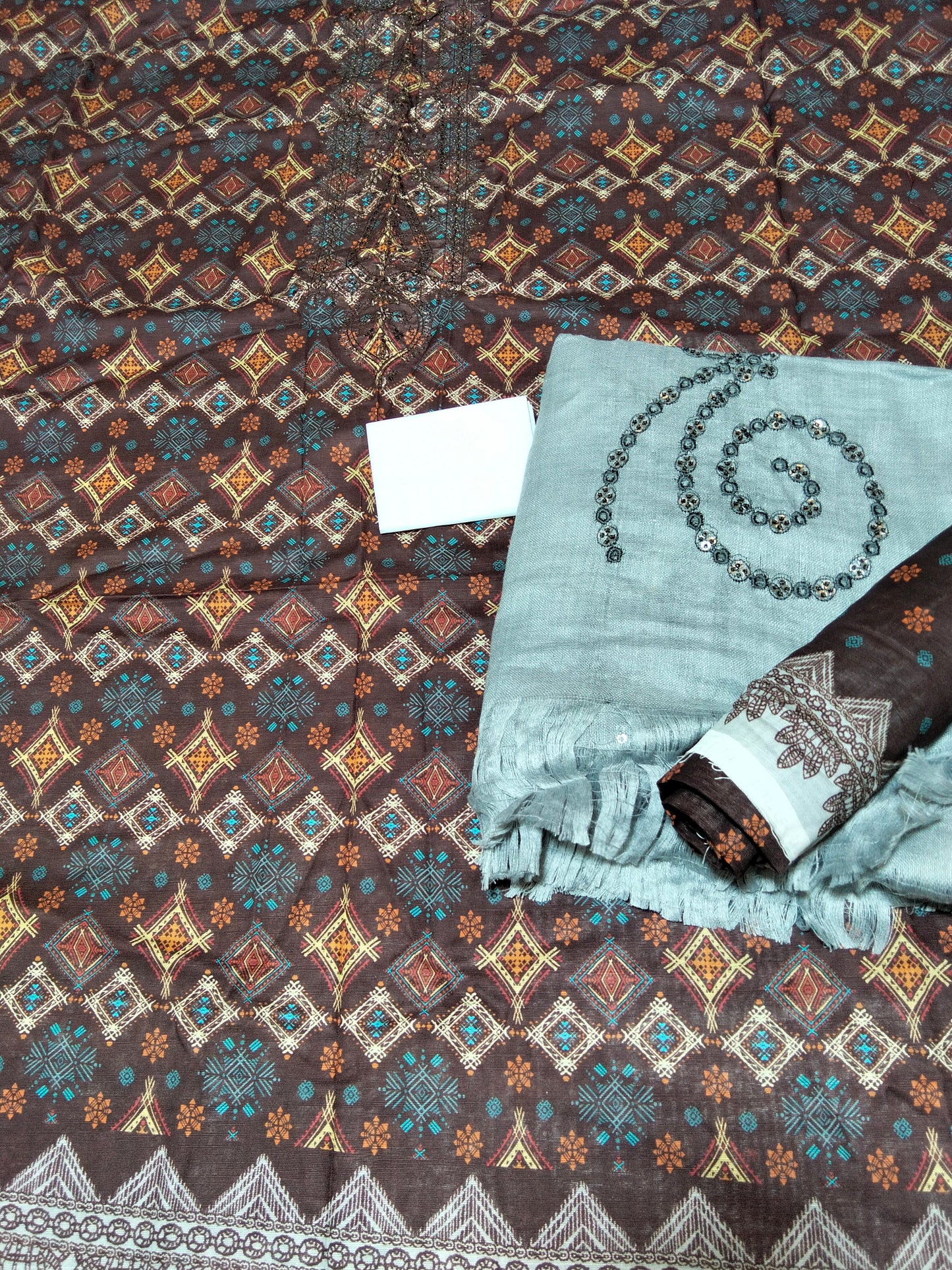 Sale embroided khadar 3 PC