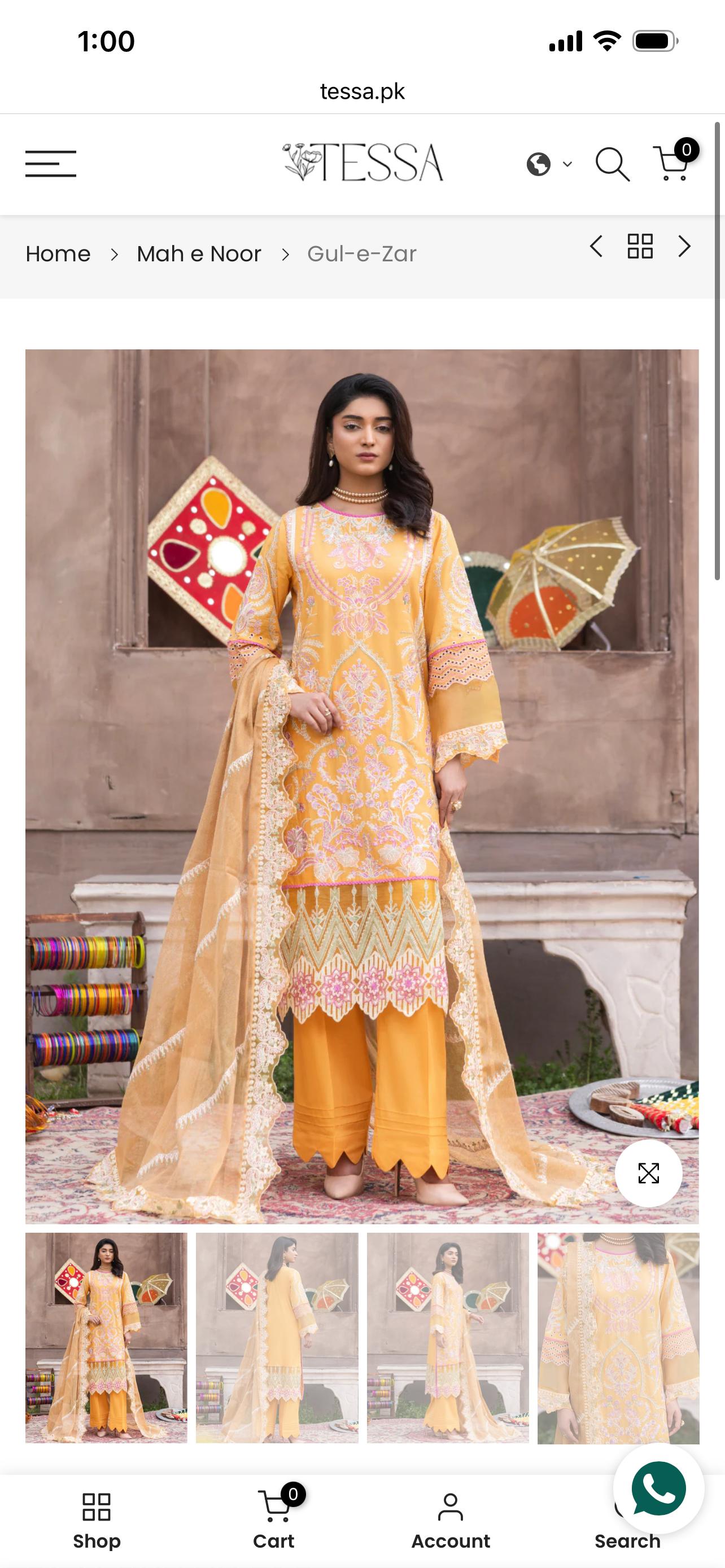 Tessa luxury formal stitched 3 pc
