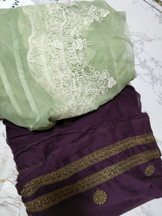 Sale Luxury embroided dupatta deal 1. Organza 2. Chiffon
