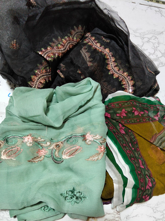 Sale Luxury embroided dupatta deal 1. Organza 2. Chiffon