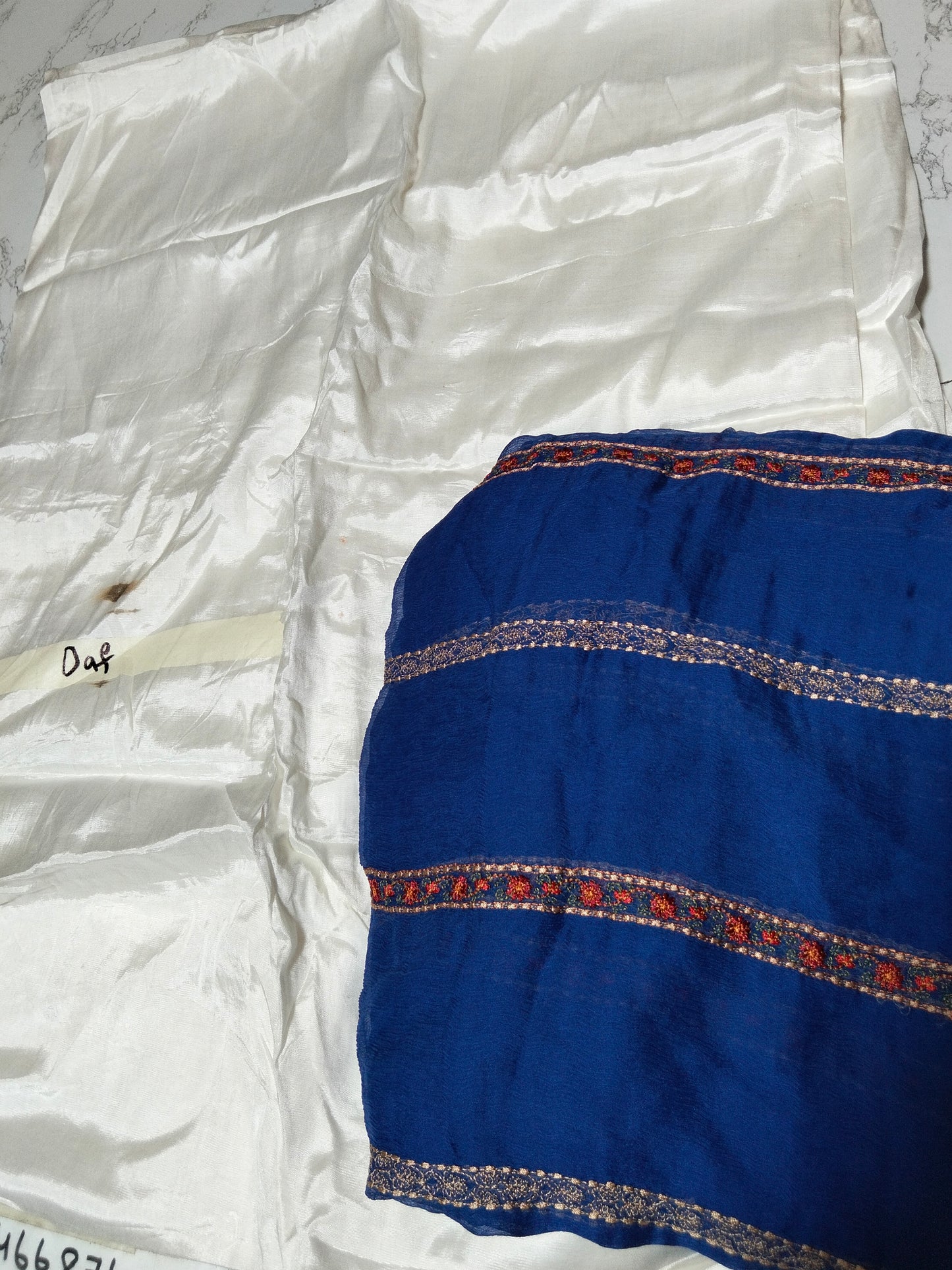 Sale tussel Silk minor def +breeze embroided pure chiffon dupatta