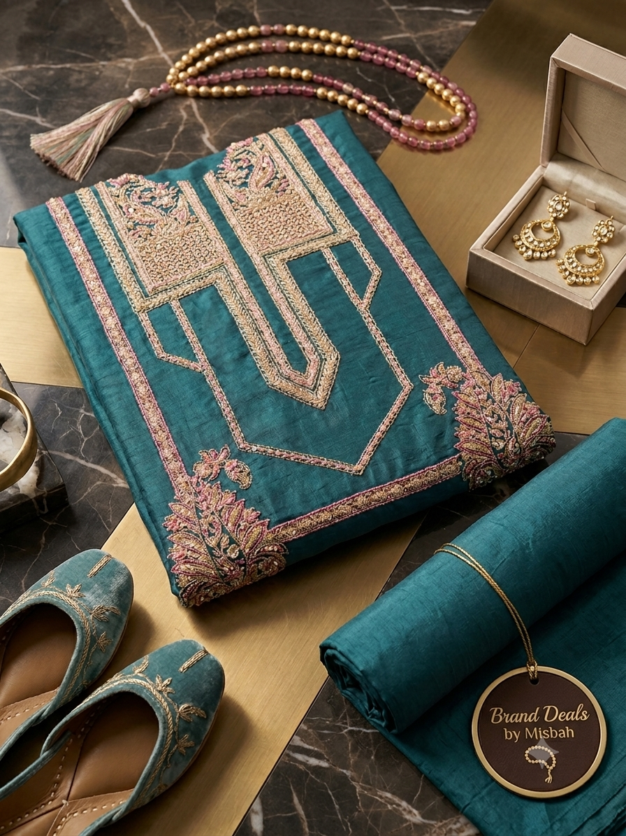Sale  kanwal Malik luxury embroided raw silk 2pc with plain trouser