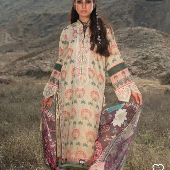Warda Saleem luxury lawn 3pc