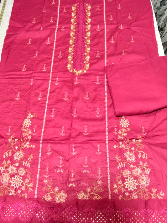 Sale Misbah's Embroided Keyseria Fabric cotton khadar 2pc