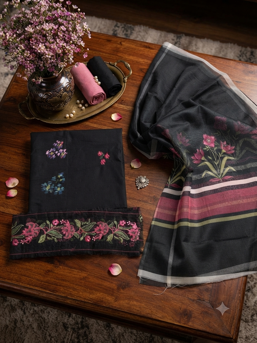 Iznik printed lawn 3pc with patches