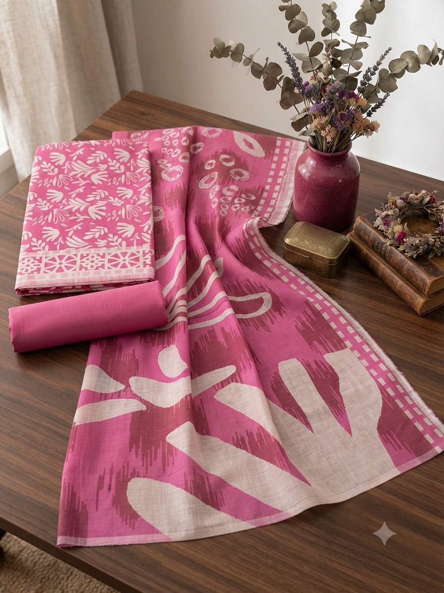 Printed khadar 3pc