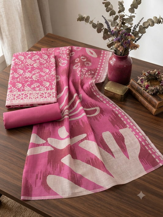 Printed khadar 3pc