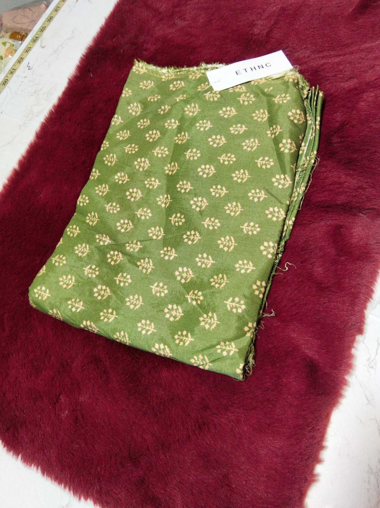 Ethnic printed raw silk 2pc