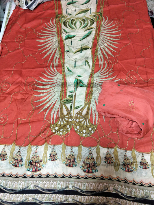 Sale shirt of Shiza Hassan + breeze embroided pure chiffon dupatta