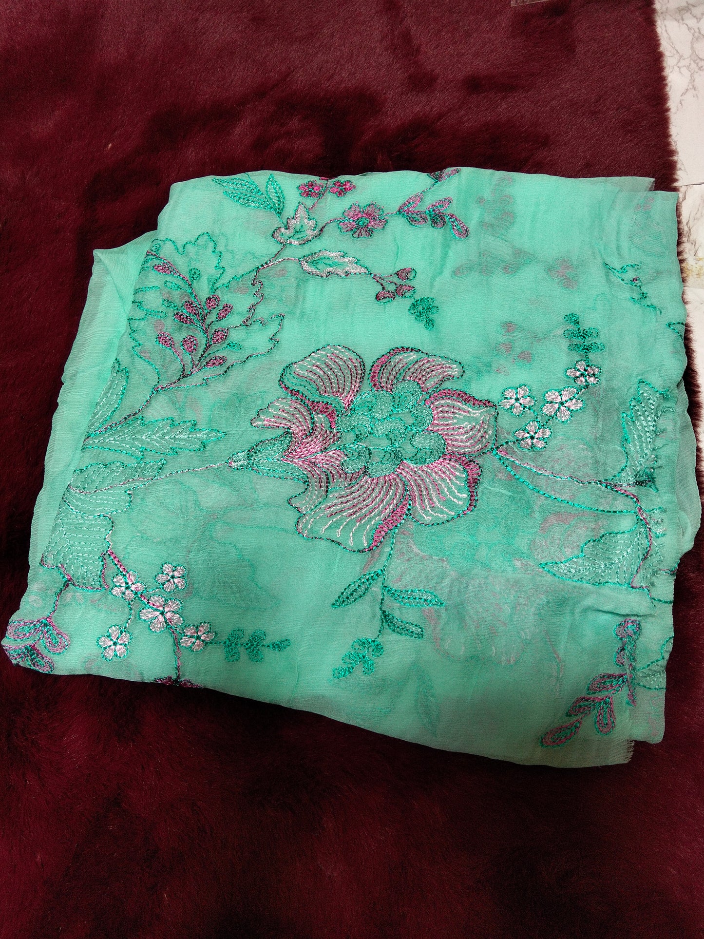 Bareeza  Chiffon embroided dupatta
