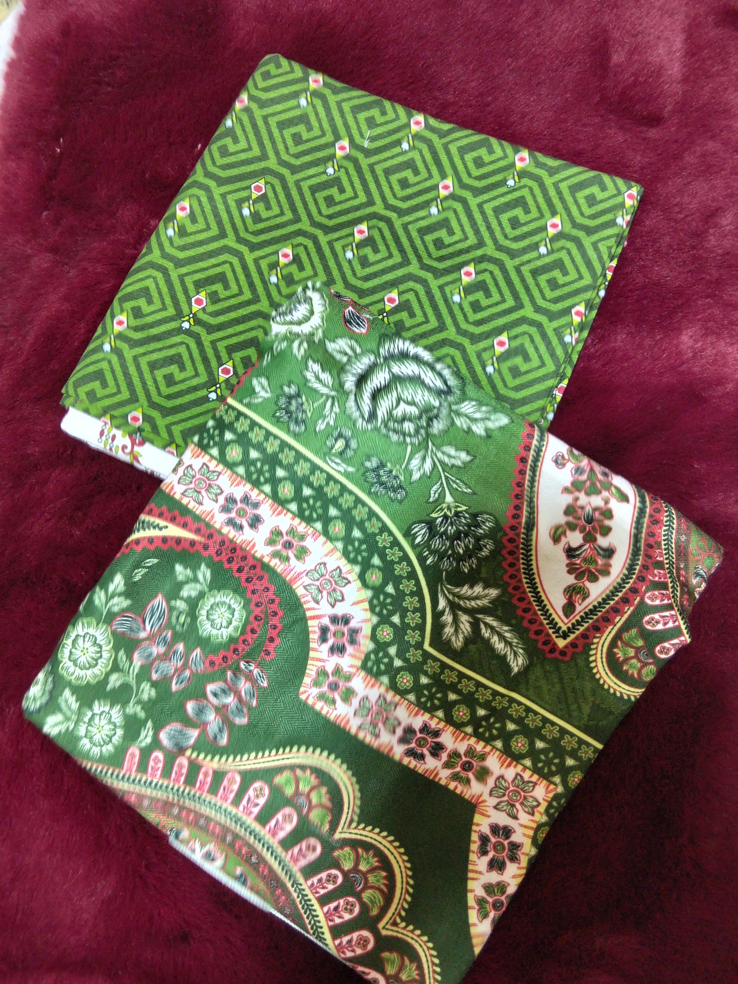 Sale printed khadar 2pc shirt and printed wool shawl