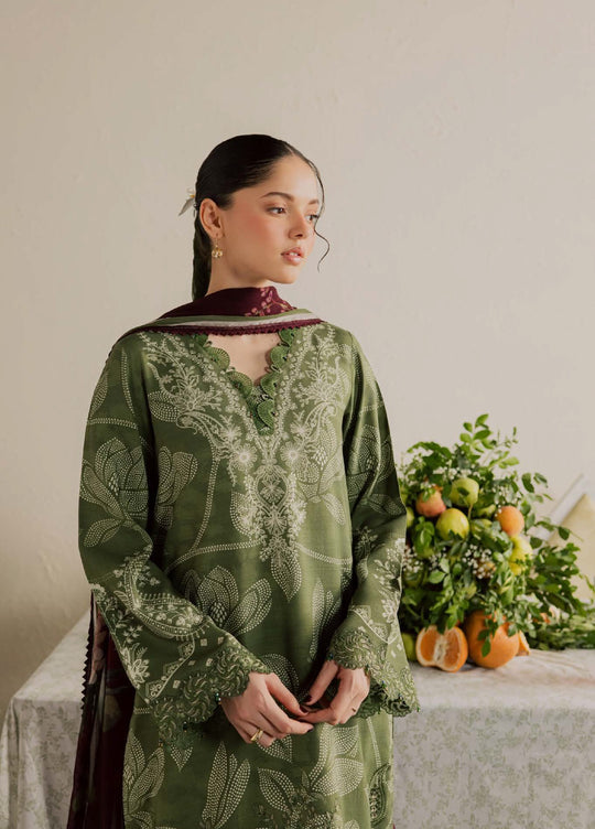 Nureh gardenia luxury embroidered 3pc