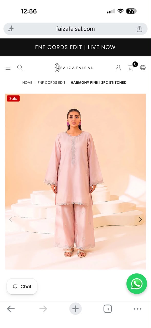 Unstitched lawn 2pc with patch
