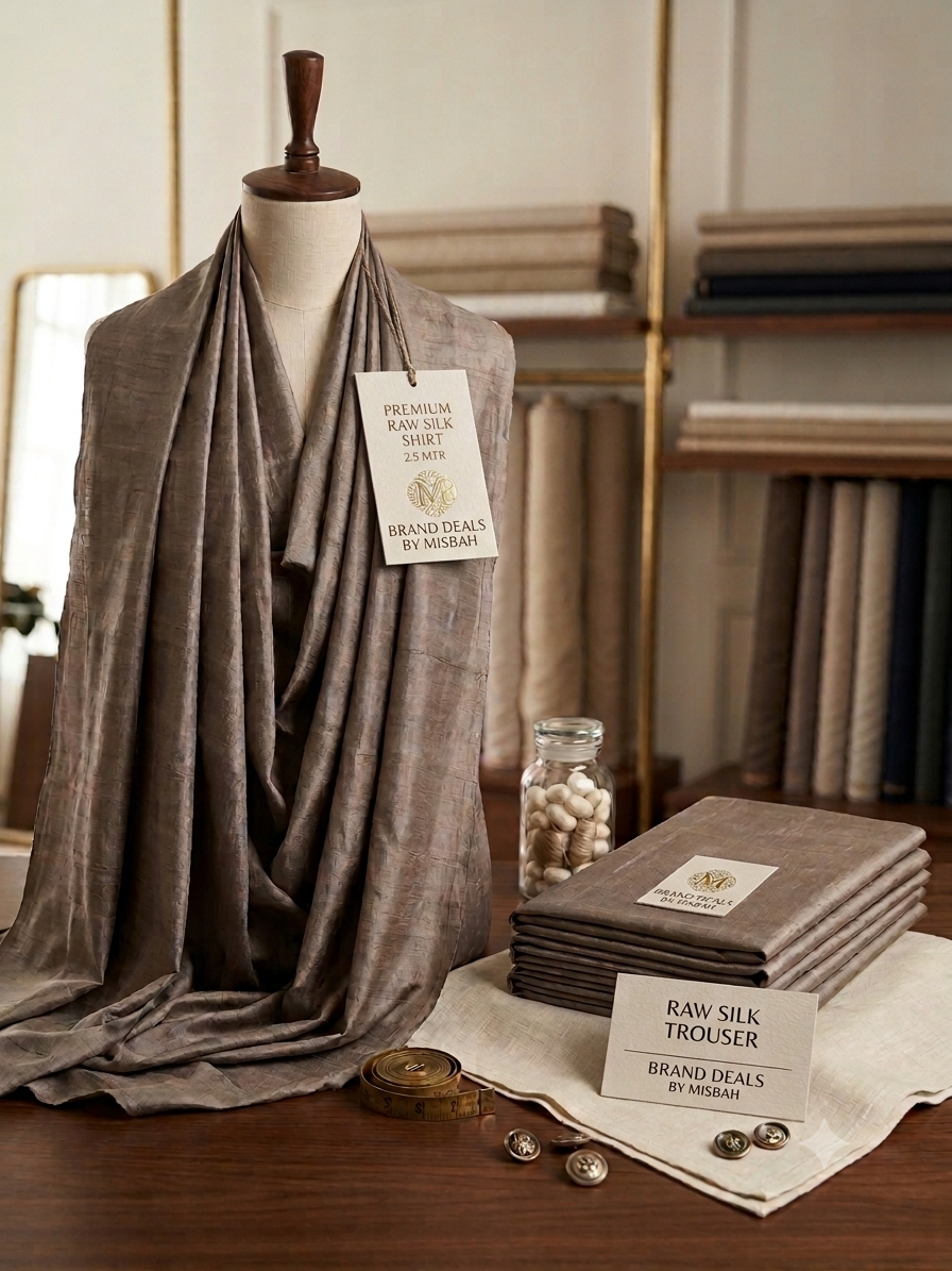 Sale plain raw silk 2pc