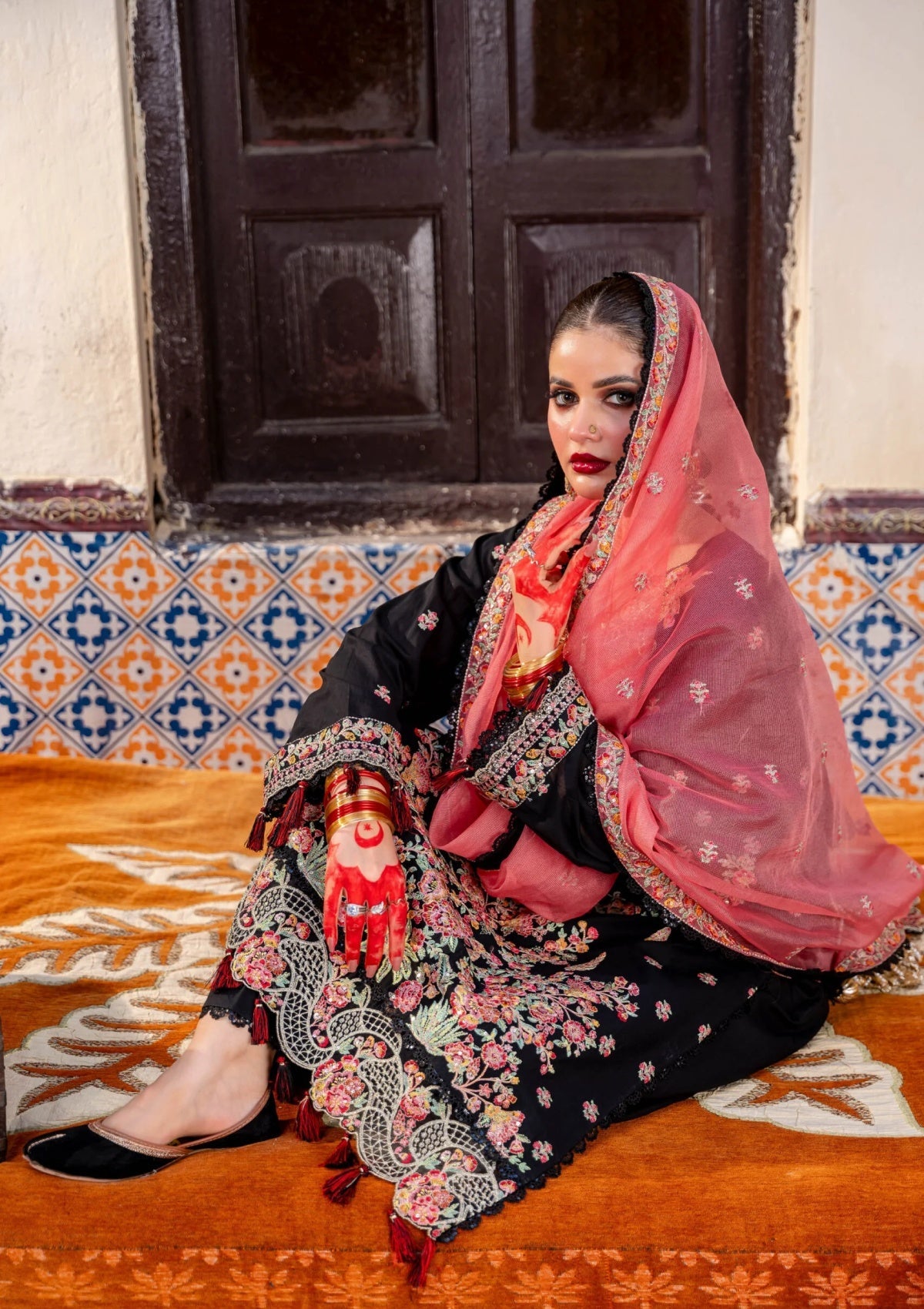 Fatima Hussain ( Raha) embroidered lawn 3pc with embroidered khadi net duppata