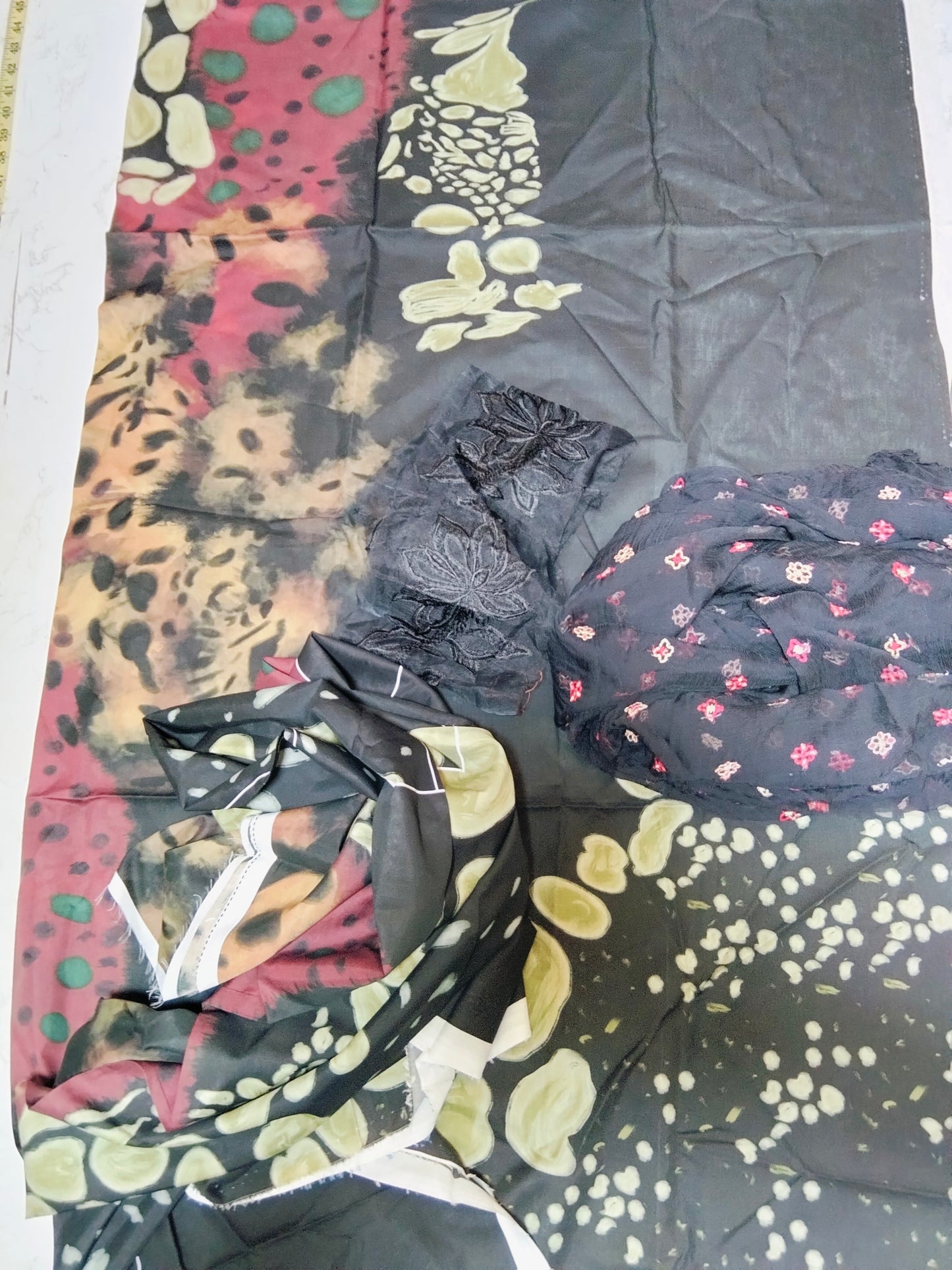 Sale Ethnic Kaftan + breeze embroided pure chiffon dupatta