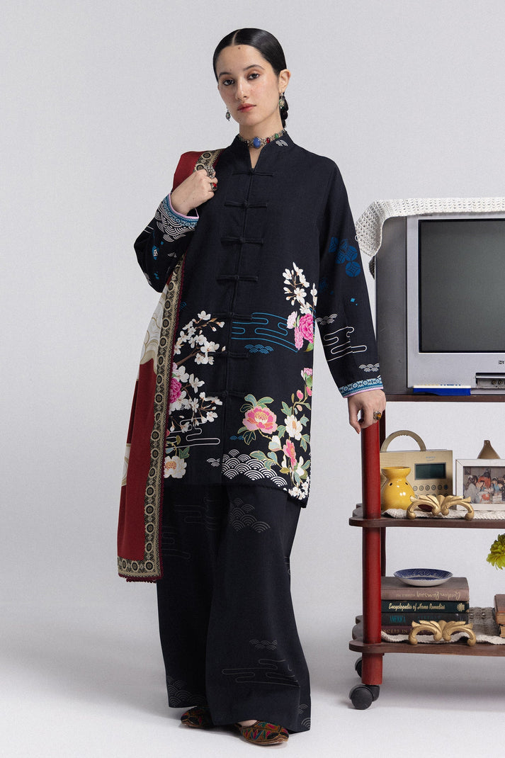 Coco prints by Zara shahjhan HANA -2A printed linen 3pc
