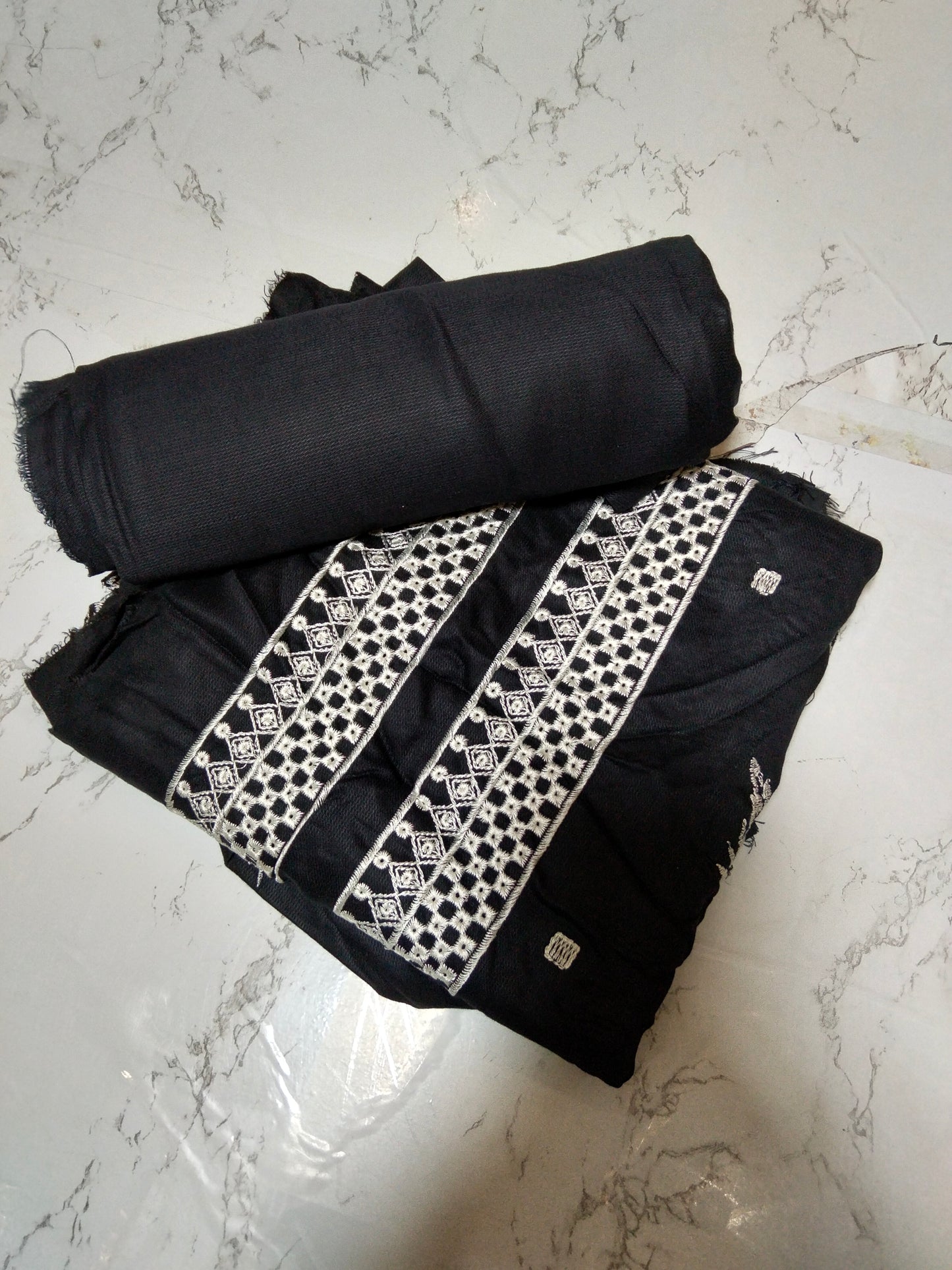 Sale embroided linen 2pc shirt and trouser