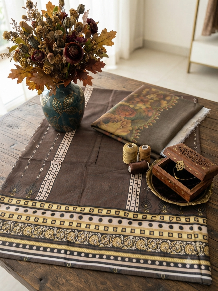 Sale printed khaddar 2pc shirt and Dupatta