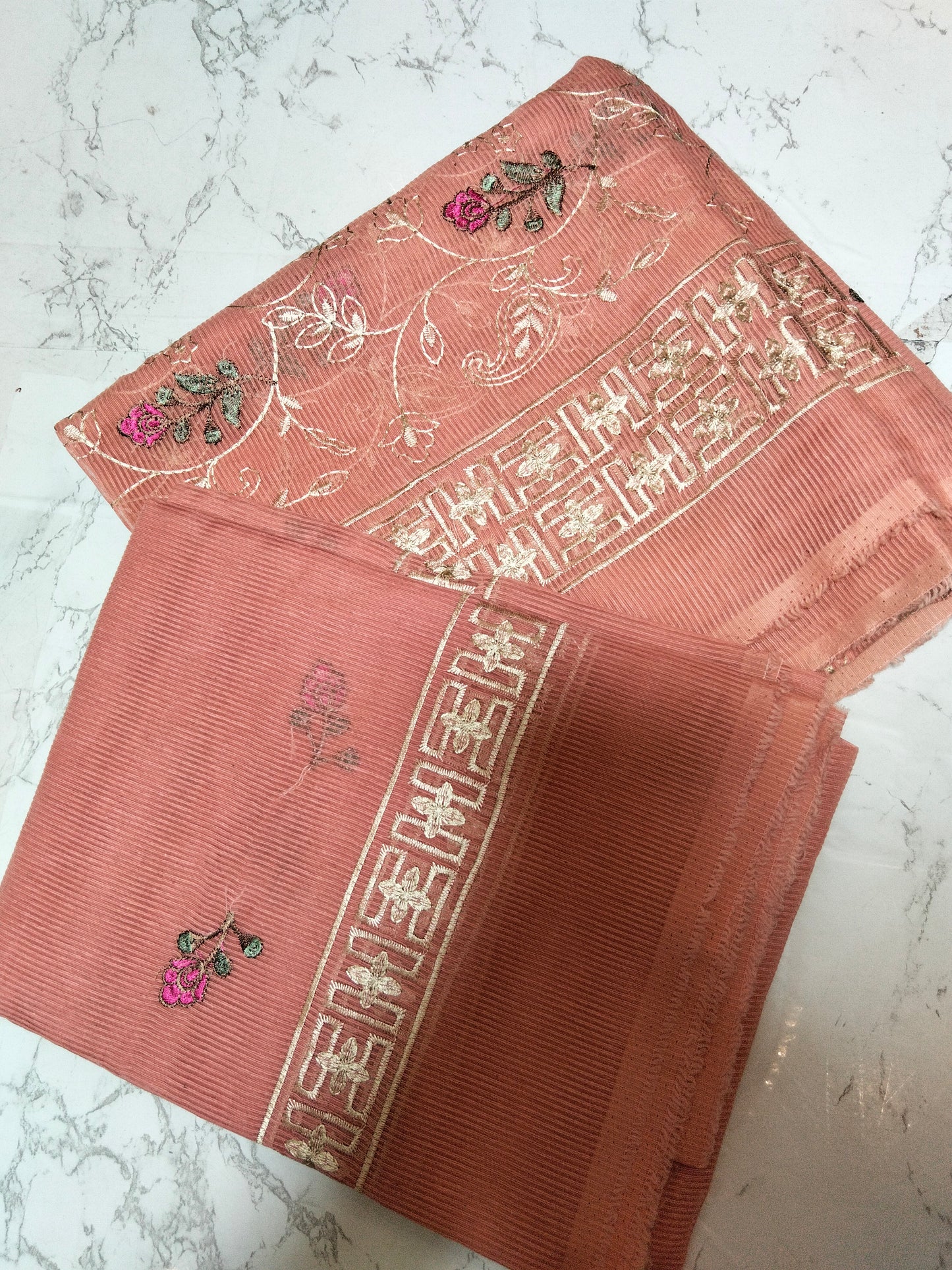 Sale sapphire embroided khadi net 2pc