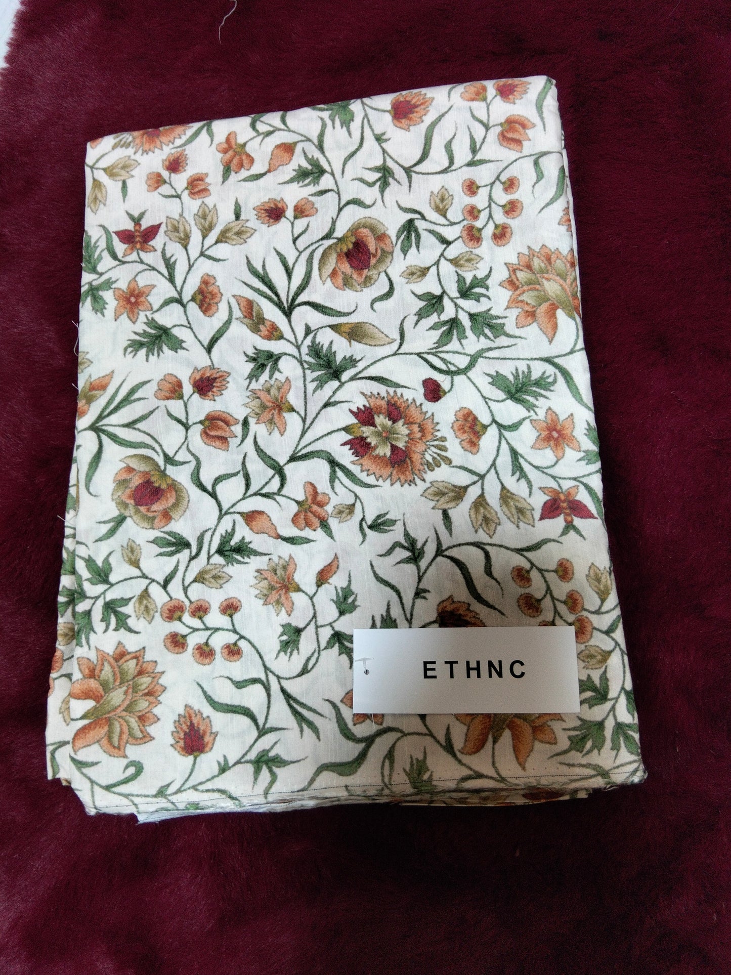 Ethnic 💯 original printed raw silk allover unstitch 2pc