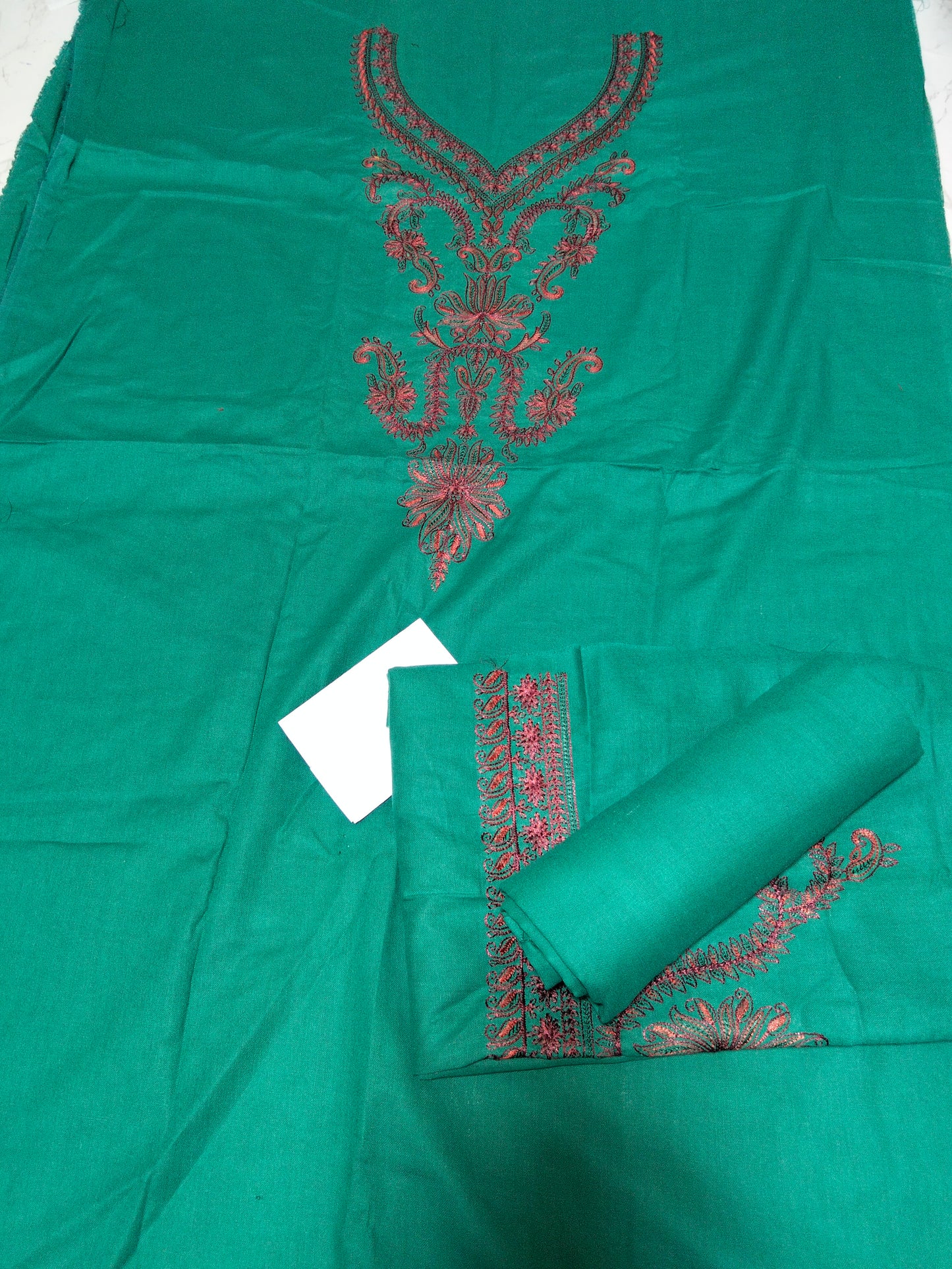 Sale khadi embroided khadar cotton 2pc