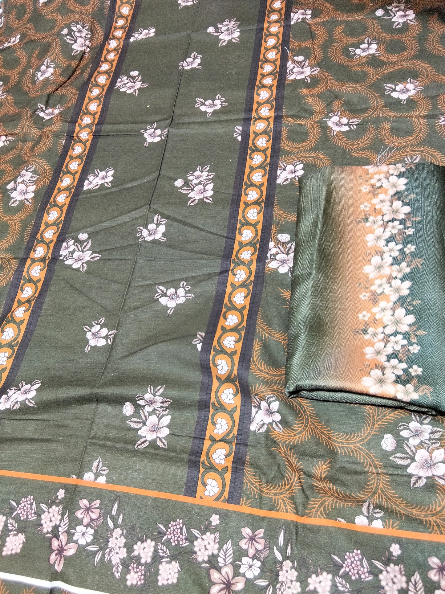 Sale printed khadar 2pc shirt and dupatta