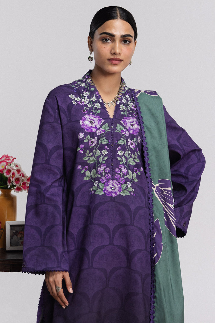 Coco prints by Zara shahjhan  MIRA -1A printed linen 3pc