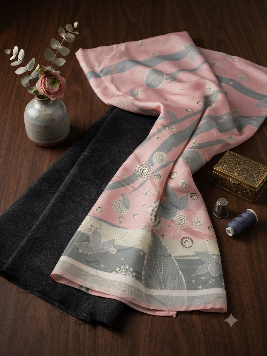 Sale baroque printed linen 3pc with printed linen Dupatta