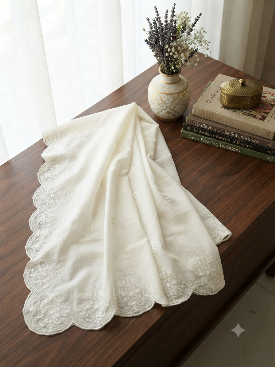Sale embroided silk dupatta 2 sided