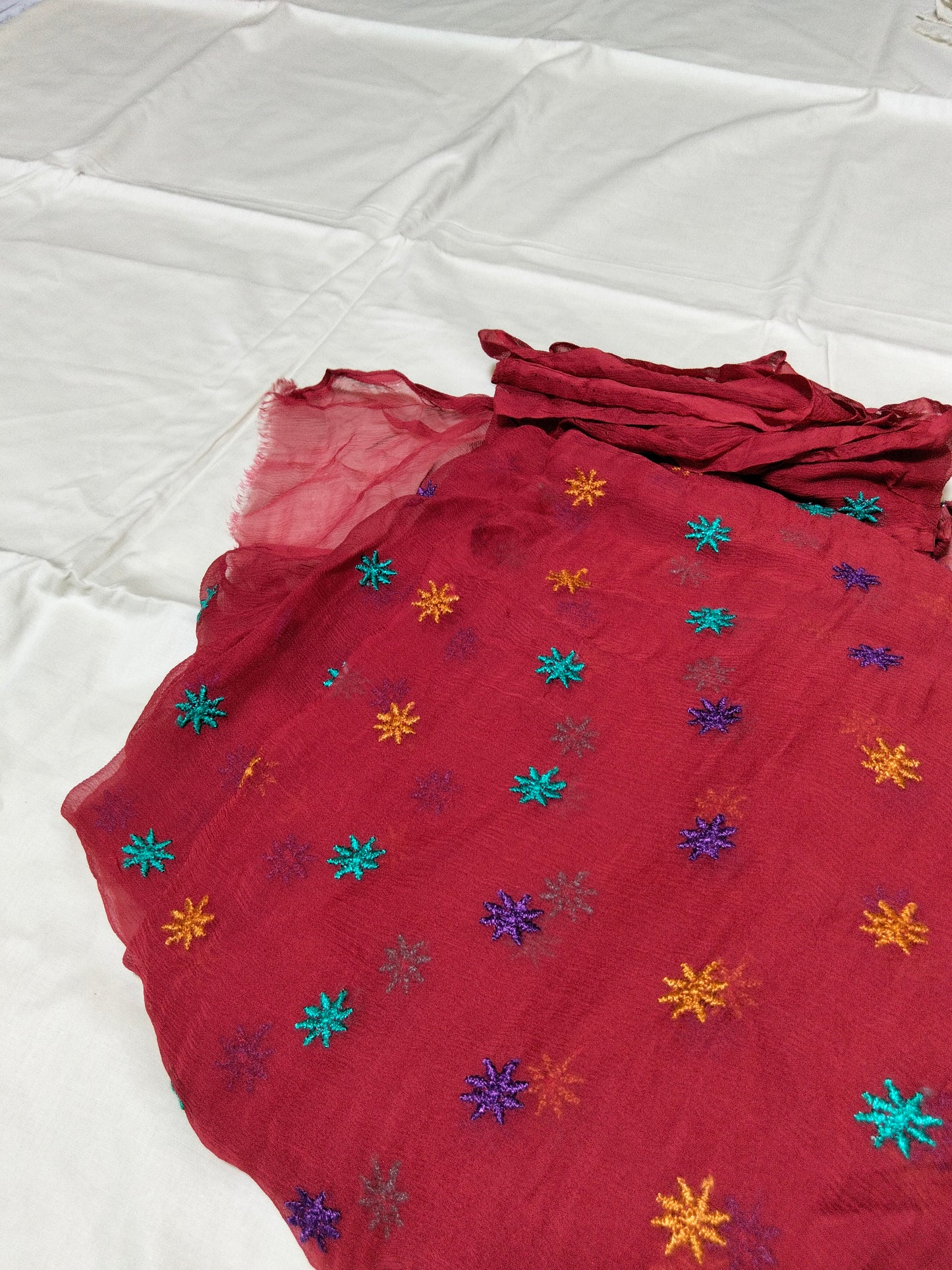 Sale plain lawn 2pc+breeze embroided pure chiffon dupatta
