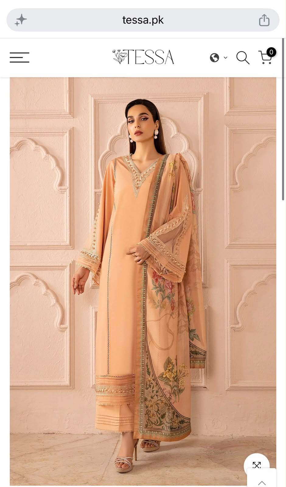 Tessa luxury formal stitched raw silk 3 pc