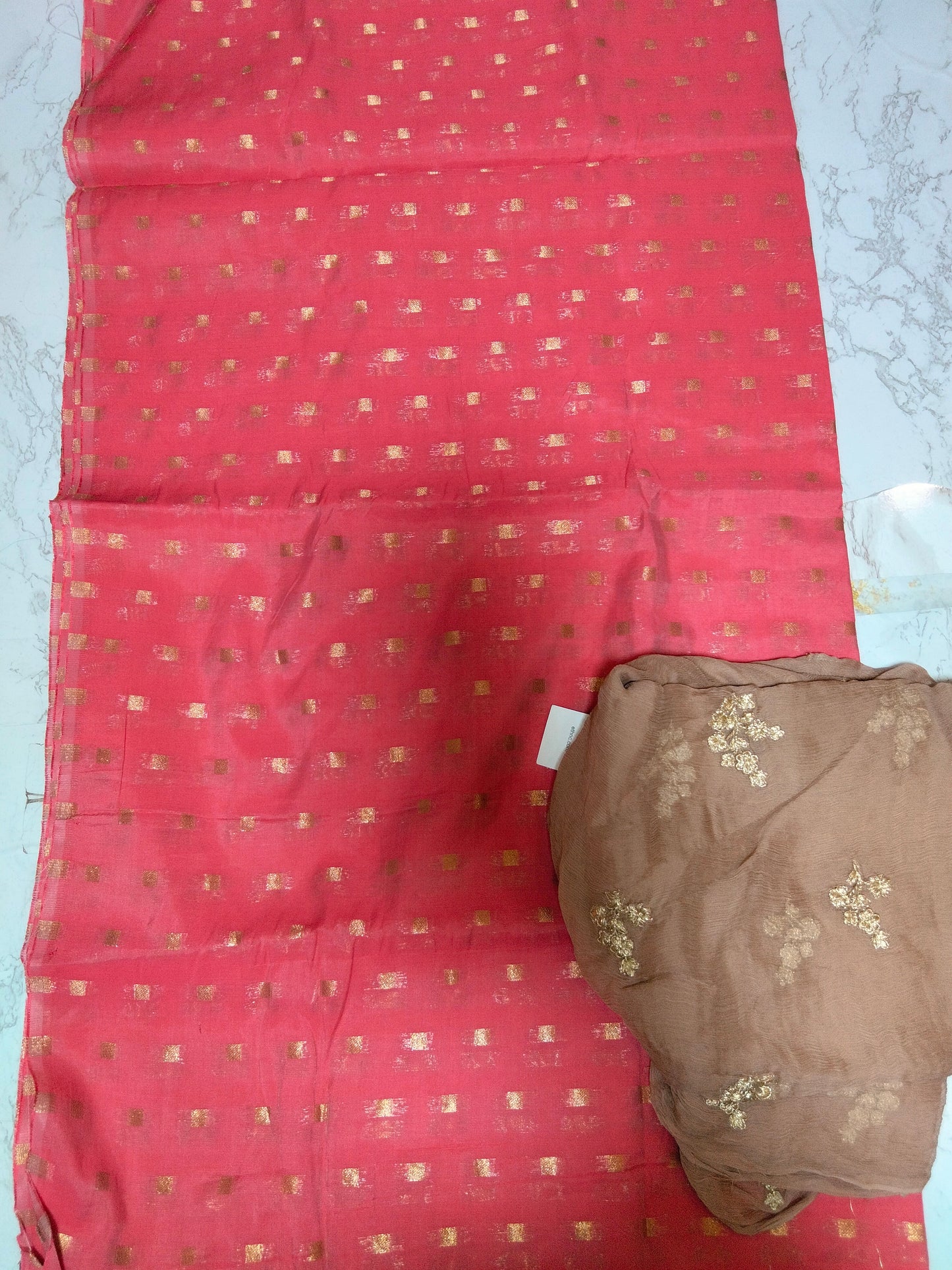 Sale Khdi net 2pc +breeze pure chiffon dupatta
