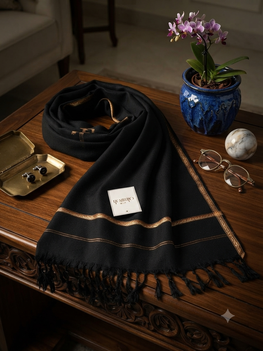 Sale Almirah jents shawl winter (black)