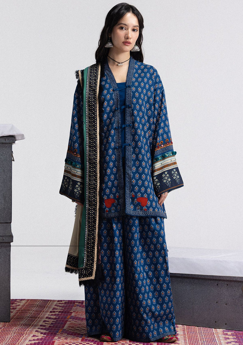 Coco prints by Zara shahjhan  ANIKA -3A printed linen 3pc