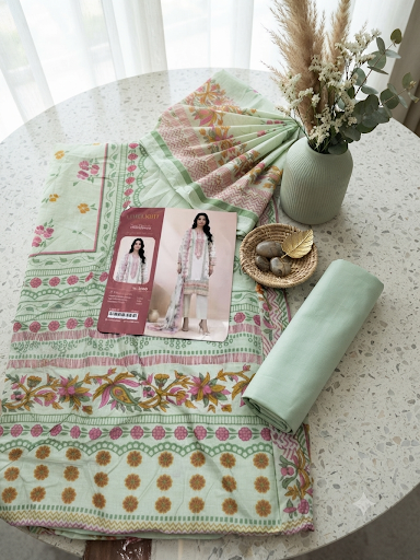 Sale limelight printed lawn 3pc with plain trouser