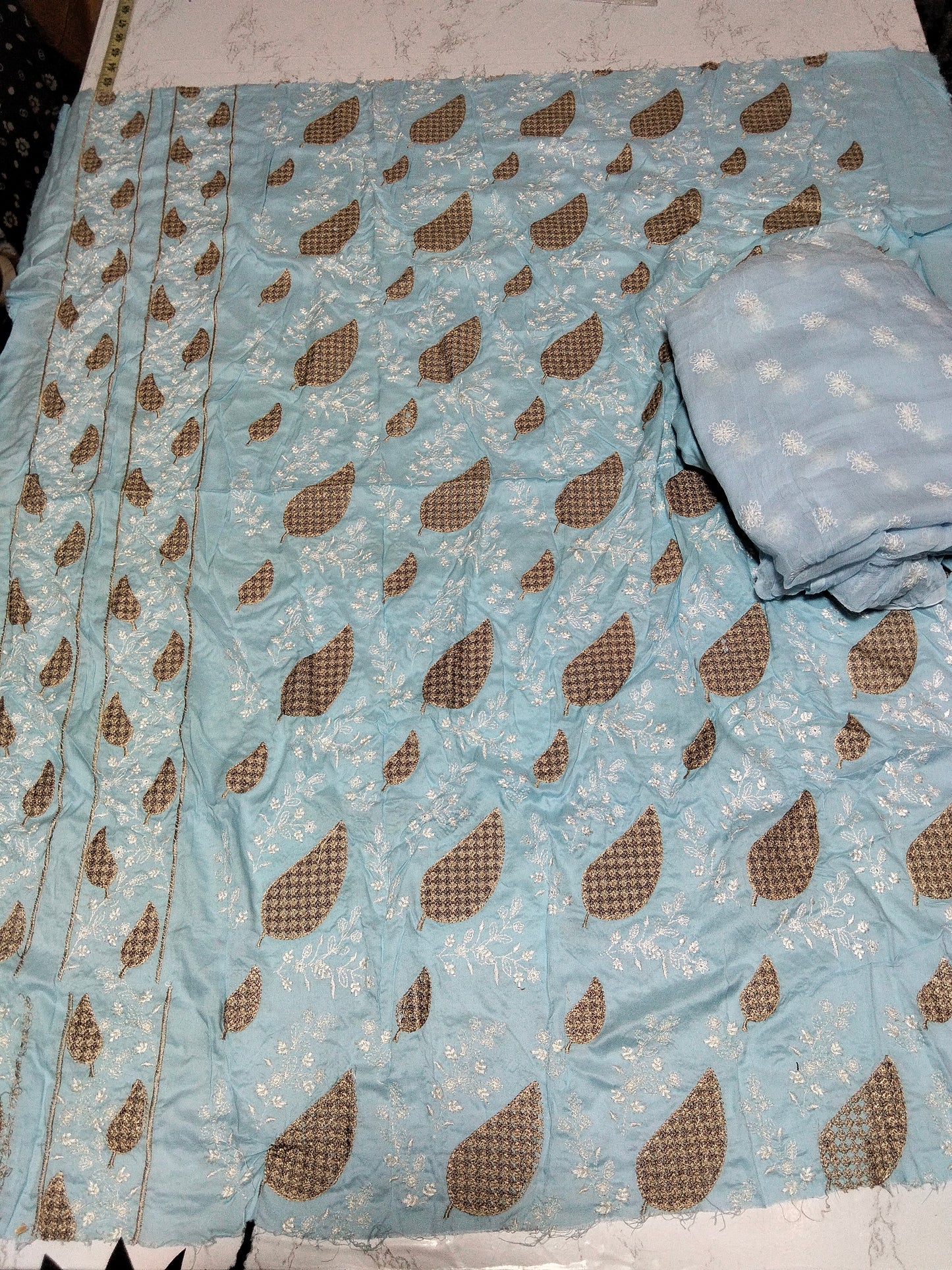 Sale breeze embroided linen 2pc+breeze embroided pure chiffon dupatta