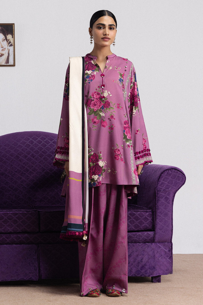 Coco prints by Zara shahjhan  KATYA-9A printed linen 3pc